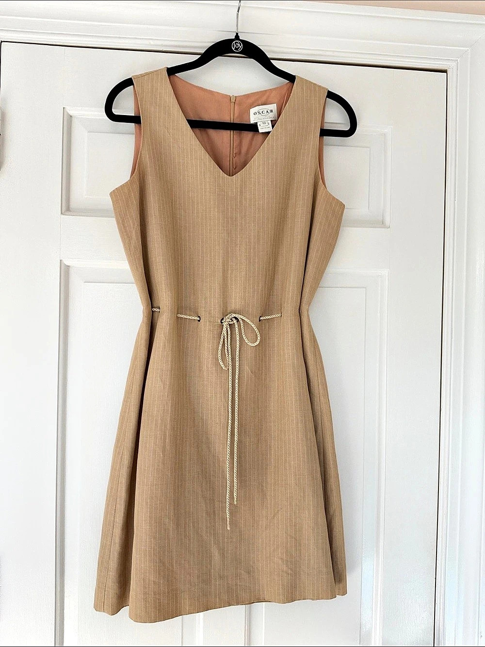 Oscar de la Renta Striped Mini Dress Size 10